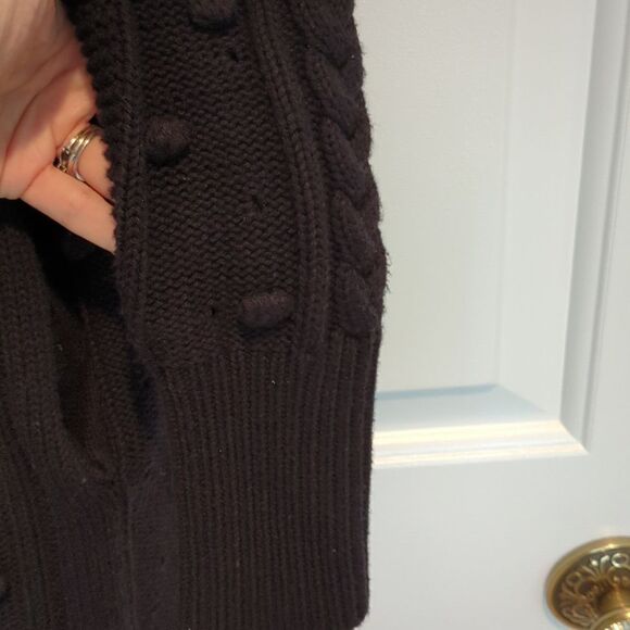 Nicholas Cozy Grandpa Pom Pom Belted Cardigan Small - Picture 5 of 8